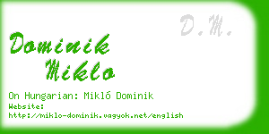 dominik miklo business card