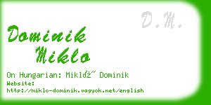 dominik miklo business card